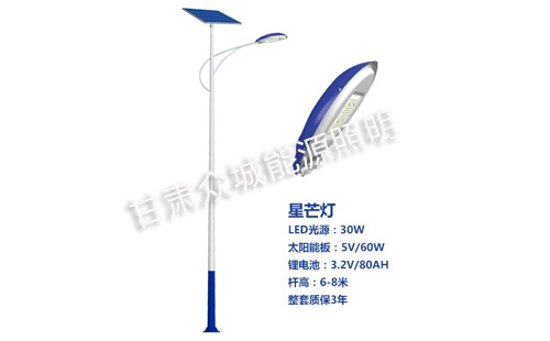 景泰太阳能路灯核心技术参数解读